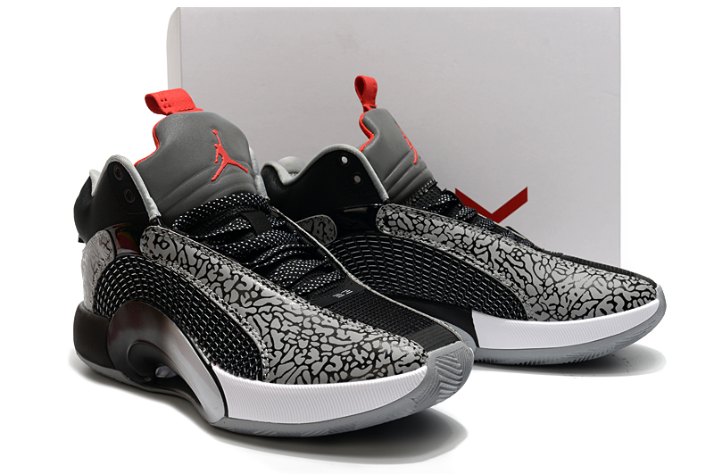 2020 Air Jordan 35 AJ3 Cement Grey Black Red Shoes